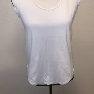 Ann Taylor LOFT white casual short sleeve shirt thumbnail 3