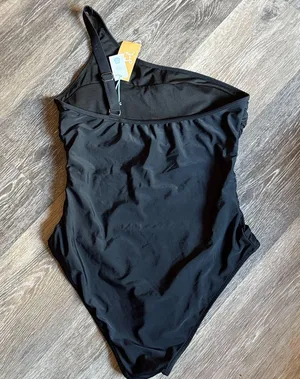 Blooming Jelly Black One Shoulder One Piece Swimsuit Size L thumbnail 2