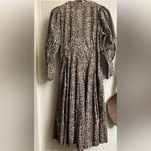 ULLA JOHNSON Bernadette‎ Dress Brown Black Cheetah Animal Print Midi Safari thumbnail 3