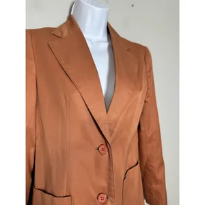 Vintage Sanyo Fashion House Tokyo Burnt Orange Structured Blazer Japan Made Sz 8 thumbnail 3