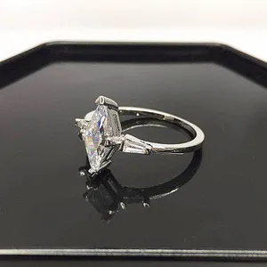 Sparkling Marquise‎ Platinum 925 Silver Simulated Diamond Ring Silver Size 6 thumbnail 3