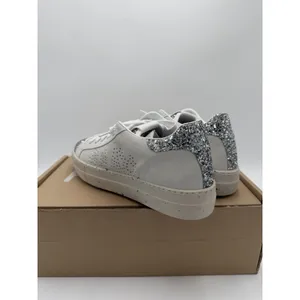 P448 S24Thea Womens Sneakers US Size 11 / EU Size 42 White/Silver Glitter New thumbnail 5