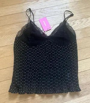 Edikted Black Lace Polka Dot Top thumbnail 1