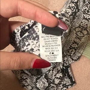 Windsor Snake Skin Print Longsleeve Crop Top thumbnail 4