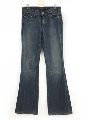 7 For All Mankind Flare Studded Pockets Jeans thumbnail 1