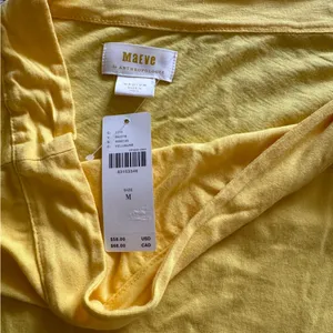 Anthropologie Maeve Yellow One-Shoulder Bow Top NEW thumbnail 3