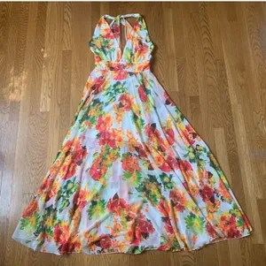 Glamazon floral boho V neck summer maxi dress size M thumbnail 7