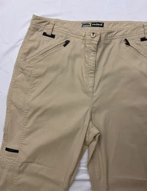 Jamie Sadock Womens Tan Khaki Golf‎ Pants Multi Pocket Straight Leg Size 14 thumbnail 1