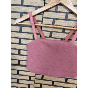 Gymshark Whitney Simmons Pink Eyelash Bandeau Bra Size‎ XS thumbnail 3