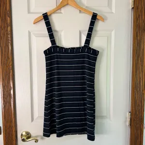 Olivaceous Striped Button Down Dress Sleeveless Mini Casual Summer Sun Dress Size M‎ thumbnail 9