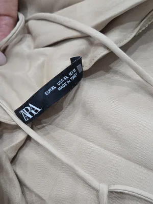 Zara Beige Maxi Slip Dress with Disc-Strap Detail Size XL thumbnail 5
