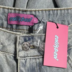 NEW Edikted Side Stripe Low Rise Wide Leg Washed Jeans Capsule Skater Grunge‎ S thumbnail 8