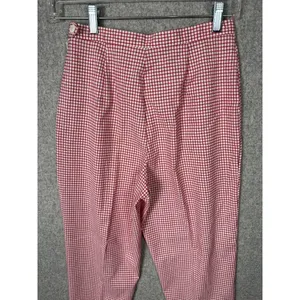 Vintage Express Compagnie‎ 90s Womens 5/6 Pants High Waisted Red White Tapered thumbnail 12
