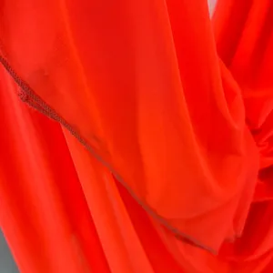 Sequin Hearts Y2K Neon Rhinestone Dress Sz 5 Prom Coral Pageant Bling Glam HOCO thumbnail 10