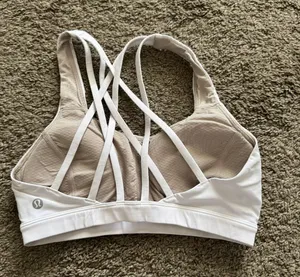 White Sports Bra thumbnail 2