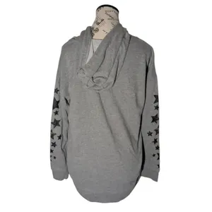 Xersion Gray Star Sleeve Hoodie, Size Medium thumbnail 2