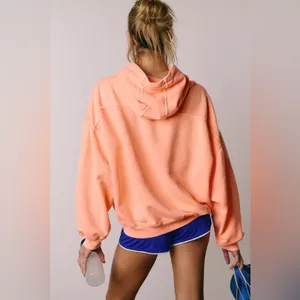 Free People Final Call Hoodie in Pastel Peach L thumbnail 7