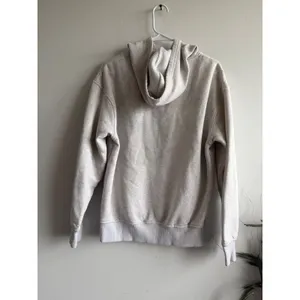 White Fox Oatmeal Heather Frayed Logo Fleece‎ Pullover Hoodie XS/S Womens thumbnail 3