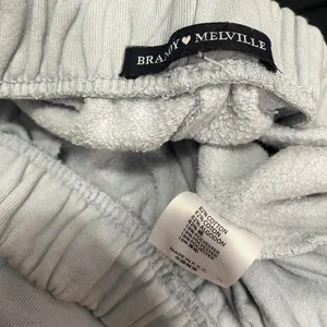 Light Blue Jogger Brandy Melville Cuffed Rosa Soft Sweatpants Pockets Y2k Cozy thumbnail 3