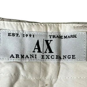 AX Armani Exchange Wide Leg Chino Pants Women's Size 0 Beige High Rise Casual thumbnail 4