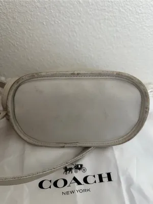 Vintage COACH Maggie Leather Bucket Bag in Rare Bone Ivory Crossbody 0137-039 thumbnail 10
