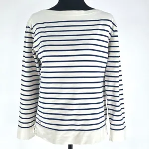 VTG Ralph Lauren Petite Womens PL‎ Striped Long Sleeve Preppy Y2K Top Navy White thumbnail 2