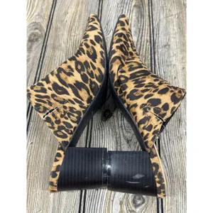 Massini Women's Emily Leopard block heeled Mules SZ 10 thumbnail 6