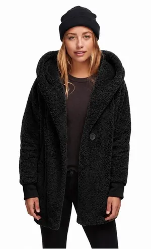 North Face Campshire Fleece Hooded Wrap Jacket featuring a large shawl collar XL thumbnail 1