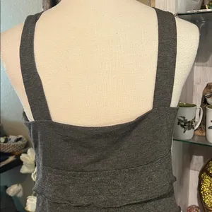 Max studio tiered dress gray women’s size L long thumbnail 7