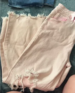 Risen pink boutique jeans thumbnail 1