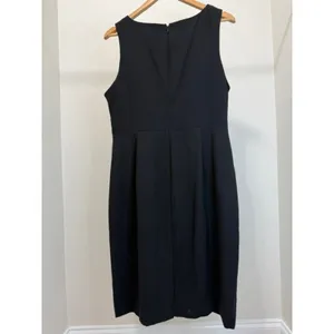 J.Crew 365 Sleeveless Black Faux‑Wrap Crepe Dress Sz14 thumbnail 3