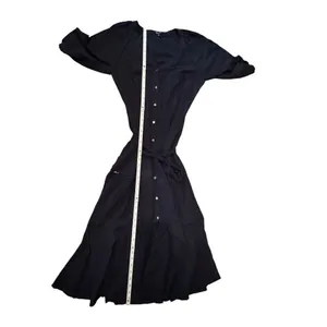 Madewell Tie-Waist Tiered Midi Dress in‎ Windowpane Sz 6 thumbnail 10