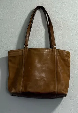 COACH Glove Tanned Cowhide Tote w/hangtag in Brown bag VINTAGE Made in USA thumbnail 1