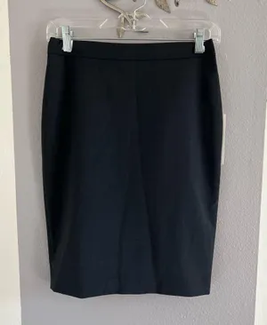 Ann Taylor The Tropical Wool Black Pencil Skirt thumbnail 2