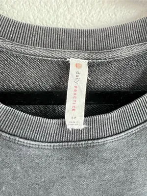 Daily Practice by Anthropologie Women's Washed Tunic Dress Black Pullover thumbnail 2