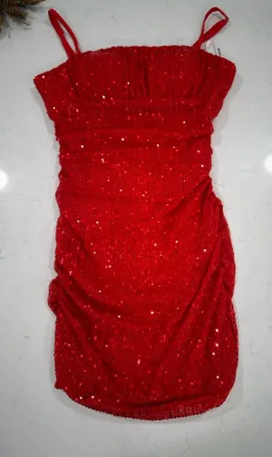 Bold Red Strapless Dress Size 6 thumbnail 1