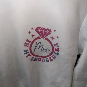 SHEIN White 'Mrs' Engagement Sweater thumbnail 2