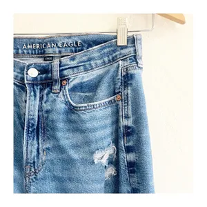 American Eagle Super High Rise Baggy Straight Leg Jeans Womens 6 Strigid thumbnail 5