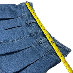 Y2K Almost Famous‎ Micro Mini Denim Pleated Skort Low Rise Grunge Skater S thumbnail 9