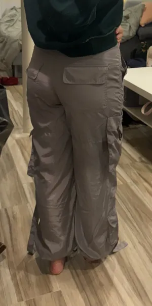 Grey Pants PacSun Cargo Low-Rise thumbnail 2