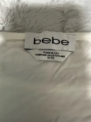 bebe White Tee with Gold Logo Plaque thumbnail 8