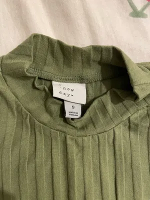 a new day Olive Ribbed Tank Top thumbnail 2