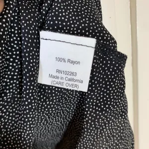 Loco Lindo Polka Dot Rayon A-Line Midi Skirt Sz M Fairy Goth USA Black White thumbnail 3