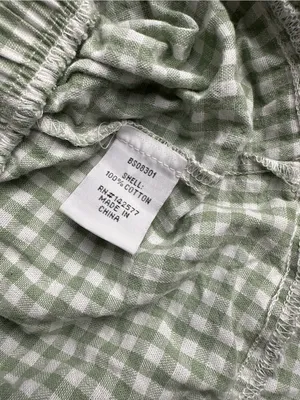 Blosh Womans large light green gingham tiered ruffle cottagecore mini skirt. thumbnail 6