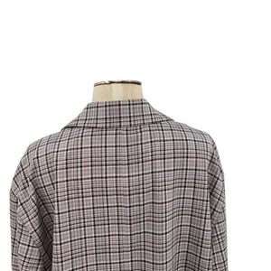 Free People Cali Plaid Blazer Jacket Gray Neutral Size Large‎ thumbnail 10