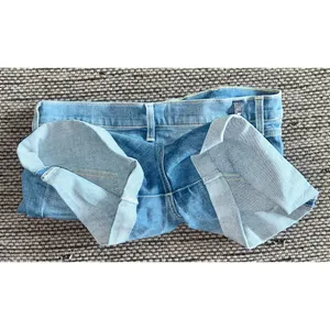 7 For All Mankind Light-wash Denim Cuffed Shorts, Sz 28 thumbnail 4