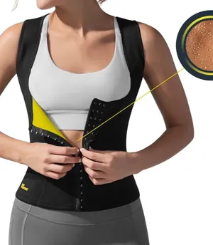Cami Hot Shapers Neoprene Waist cincher vest workout attire support sz Med thumbnail 1