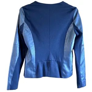 Maurice's Moto Jacket Biker Style Small Black Faux Leather Zipper Grunge Whimsy‎ goth thumbnail 5