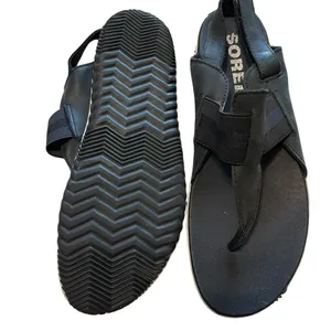 Sorel Women's Out N About Leather Black Flats Sandals thumbnail 7