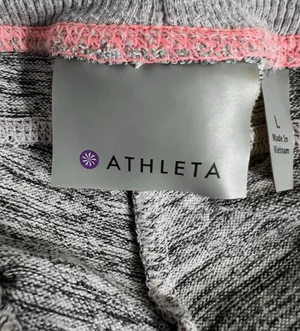 ATHLETA Gray Capri Lounge Pants Women Size L Fold-Over Waist Zip-Pockets thumbnail 9
